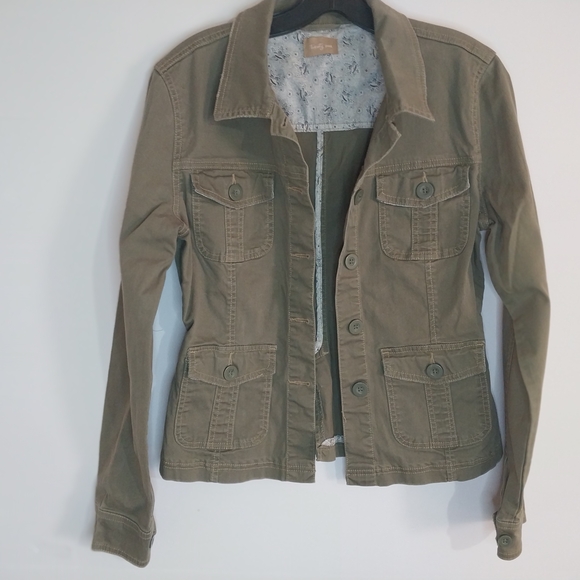 Olive Utility Jacket Size L - Picture 1 of 12